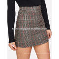 Wales Check Zip Back Skirt Manufacture Wholesale Fashion Women Apparel (TA3065S)